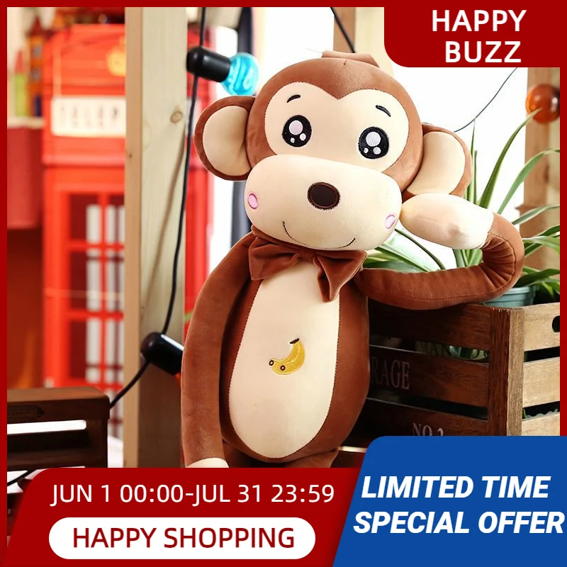 

Kawaii 40~85cm Lovely Monkey Plush Toys Hugging Stuffed Dolls Office Nap Pillow Soft Animal with Home Decor Gift for Children