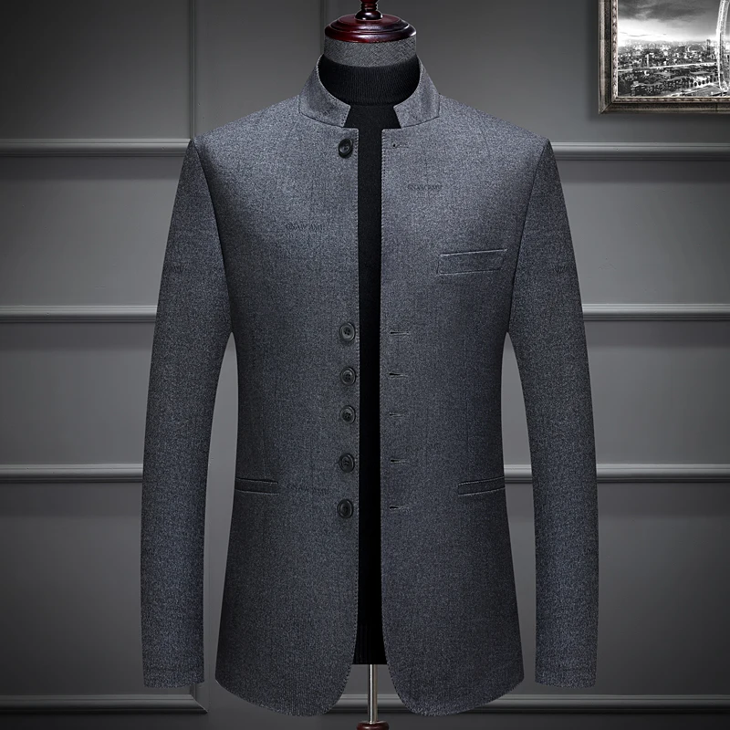 

Fashion boutique high-end blazer men autumn and winter new light business trend small suit men elastic single west coat has many