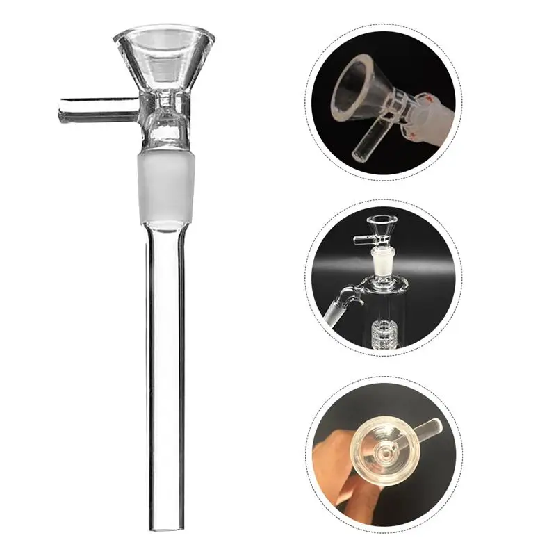 

1pc Transparent Glass Tube Adapter Clear Scientific Tube Adapter for Pipe