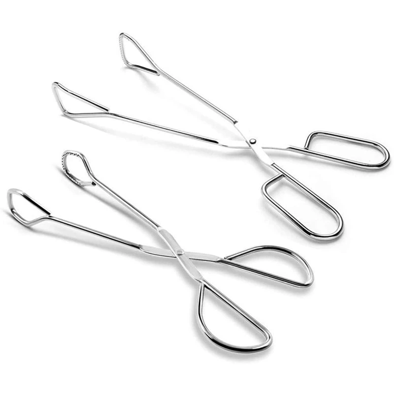 Promotion! Pastry Cake Bread Clamp Grilled Food Roast Clip Kitchen Tongs Stainless Steel Cooking Buffet Picnic BBQ Pliers |