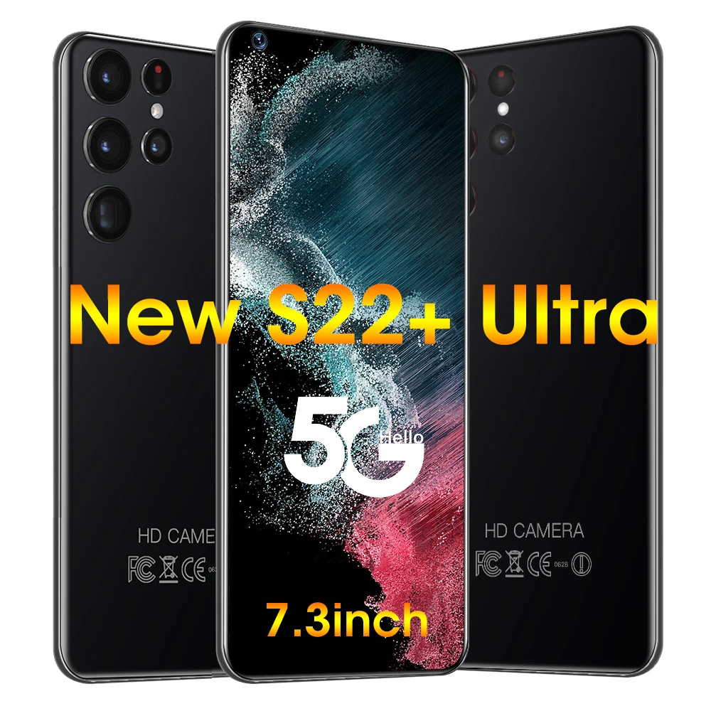 new s22 ultra 5g 73 inch smartphone globale version 16512gb mobile phones 6800mah netzwerk entsperren celular handys phone free global shipping