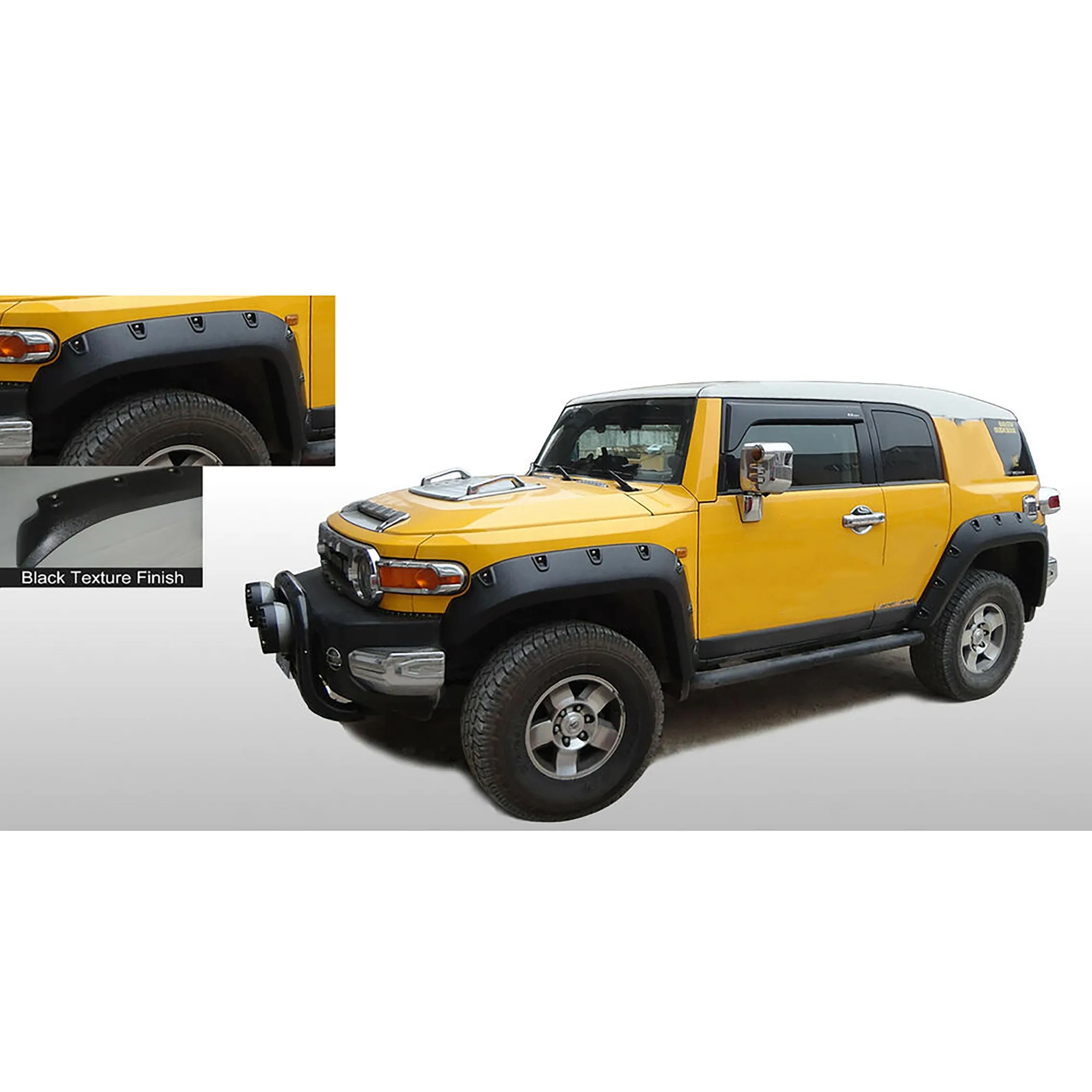 Fender Flares арочные колеса брызговиков для Toyota Fj 2007-2023 двойная кабина матовый черный