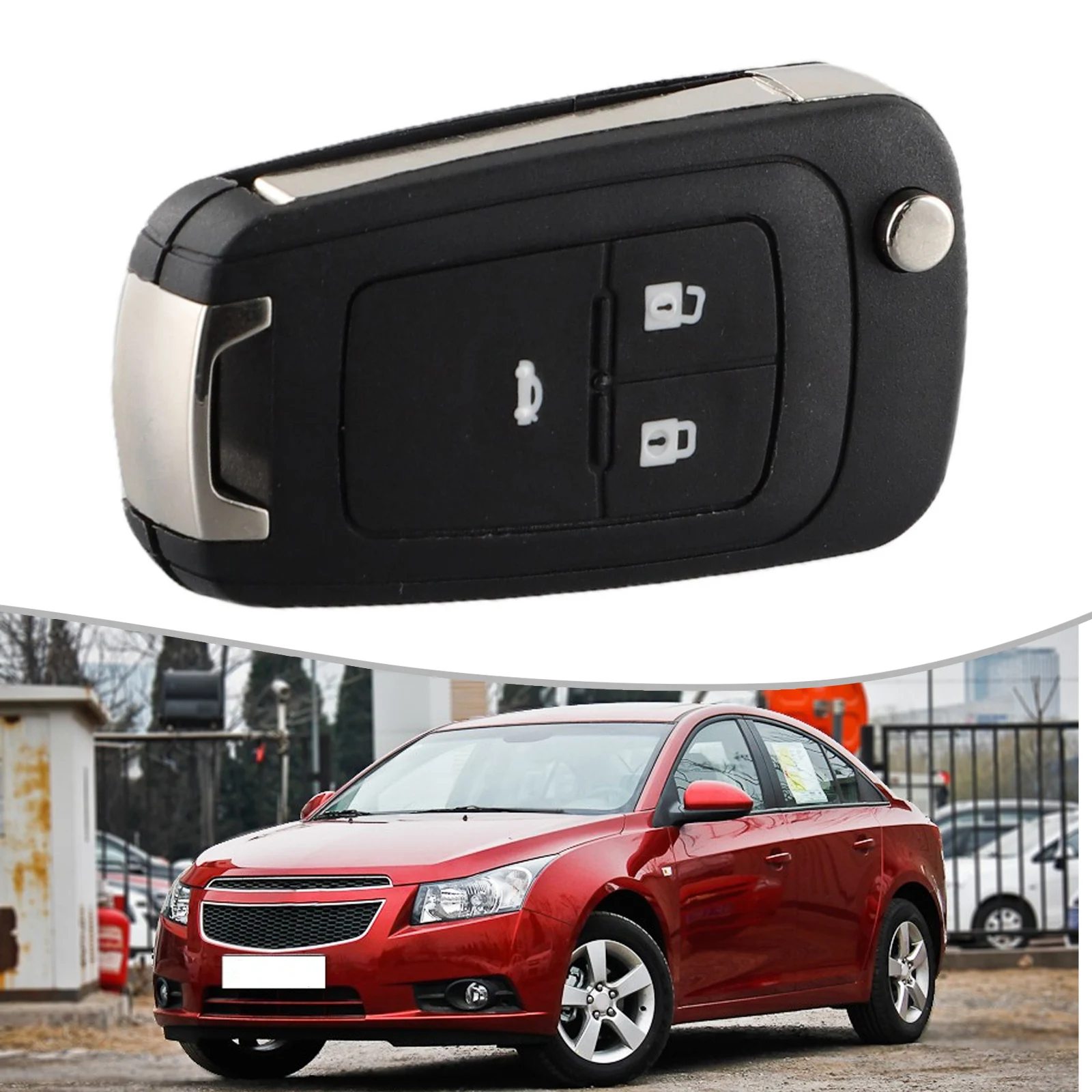 2/3 кнопки чехол для дистанционного ключа автомобиля Chevrolet Cruze/Spark/Orlando Holden Barina TM