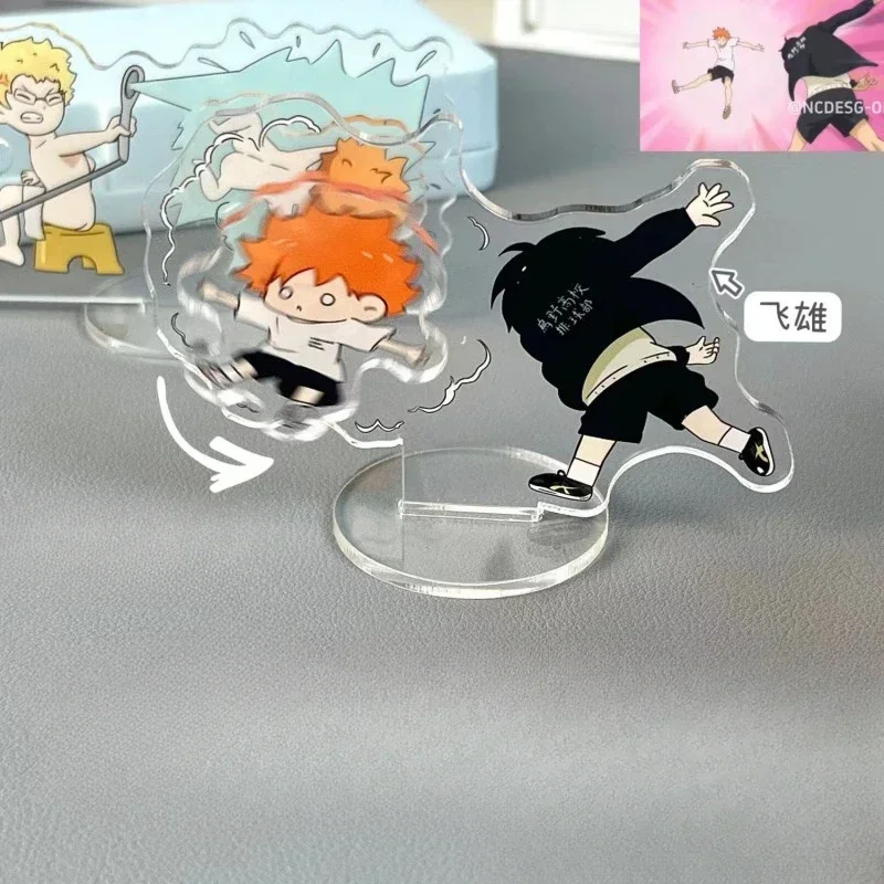 Аниме игра Haikyuu! Shoyo Hinata Tobio Kageyama Kei Tsukishima Косплей ротационная стойка акриловая