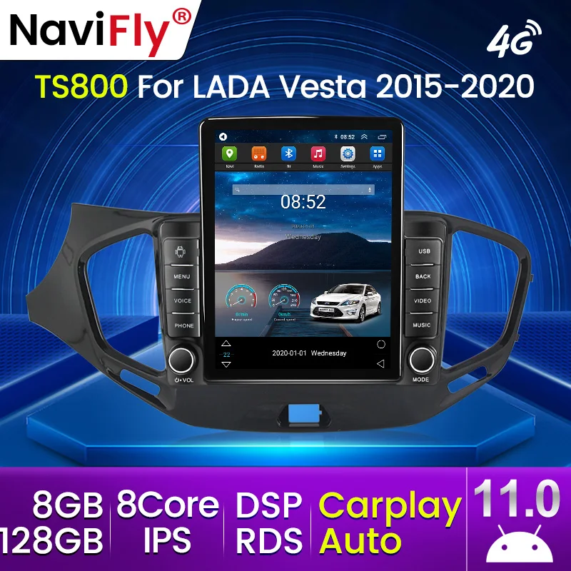 8G Android 11 Carplay для LADA Vesta Cross Sport 2015-2020 автомобильный радиоприемник стерео