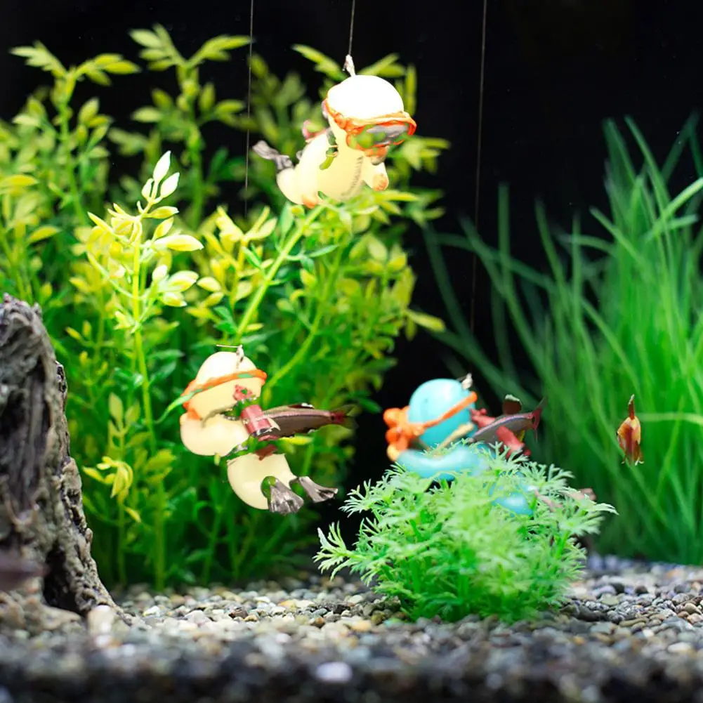 

Resin Luminous Ornaments Floating Diver Simulated Underwater World Aquarium Fish Tank Landscaping Decorations