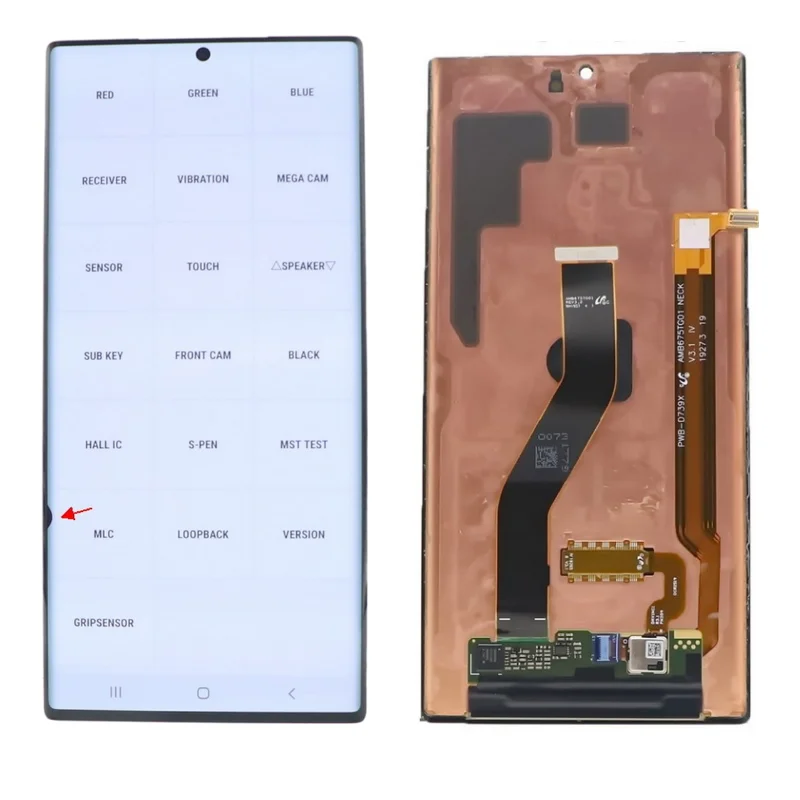 Najtaniej 100% Oryginalny AMOLED LCD Do Samsung Galaxy Note 20 Ultra N985 N986 N985F Wyświetlacz Ekran Dotykowy Digitizer Usługi Części Z Kropkami