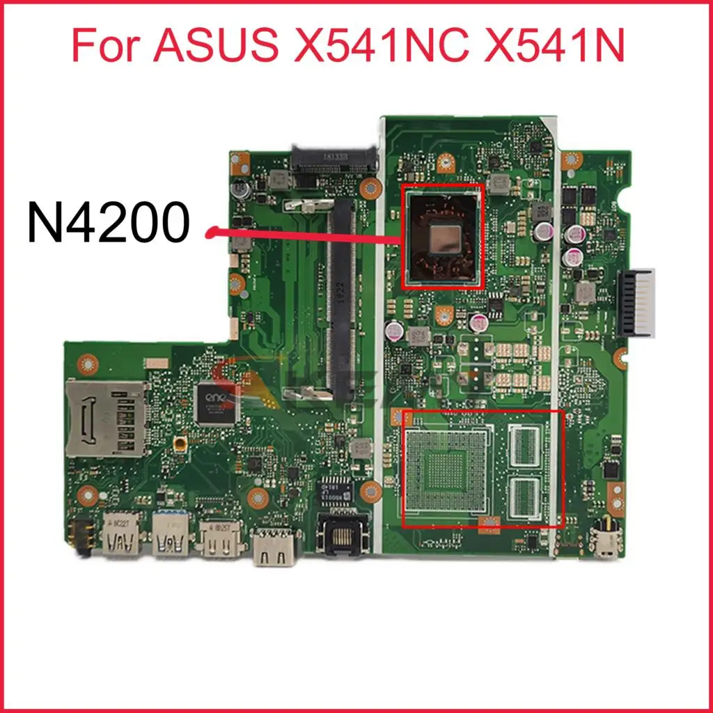 

X541NA REV2.1 fit For ASUS X541NC X541N N4200 CPU Laptop Motherboard test Motherboard work 100%