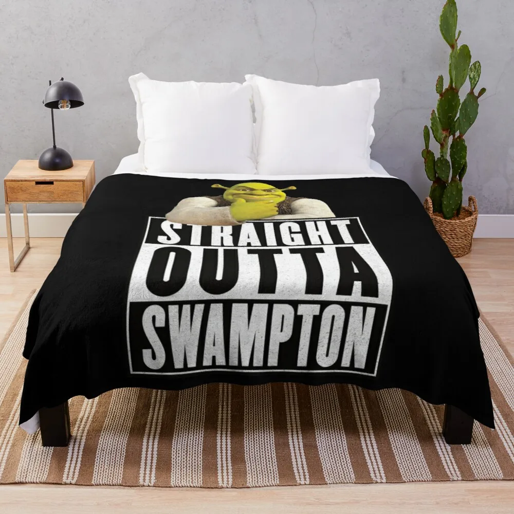 

Dollar Tree Aesthetic Blanket Cute Blanket Cheap Straight Outta Swampton Throw Blankets