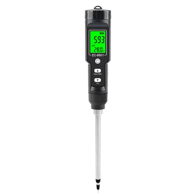 

EC/TEMP Soil Tester 0.00-10.00 MS/Cm Black Soil Meter Plastic Soil Meter Potted Plants Gardening Agriculture