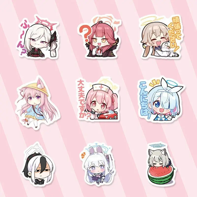 50 шт. аниме синий архив Takanashi Hoshino наклейки для девочек ноутбука гитары телефона