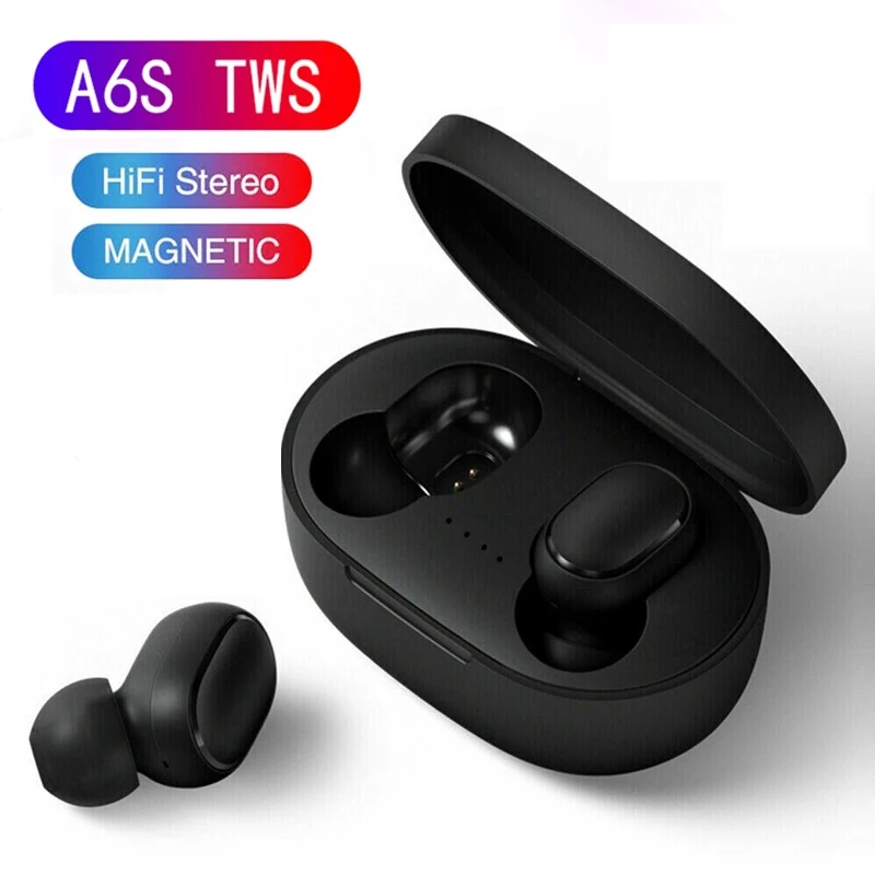 

A6s TWS Wireless Earphones Bluetooth 5.0 Headphones In-ear Sport Headsets Earplugs 8D Hifi Touch Earbuds For Apple Xiaomi Redmi