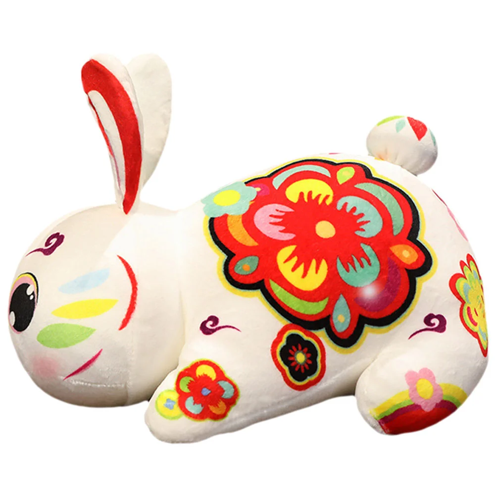 

Rabbityear Plushstuffedbunny The Animal Chinese Mascot Pillow Lucky 2023Zodiac New Lovely Feng Gifts Shui Statue Animals