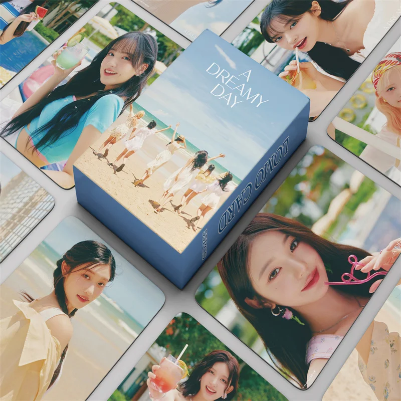 

55pcs/set IVE Small Card Album A DREAMY DAY LOMO Card Wonyoung LIZ Gaeul Rei Postcard Printed Photo Printing Girl Gift Kpop