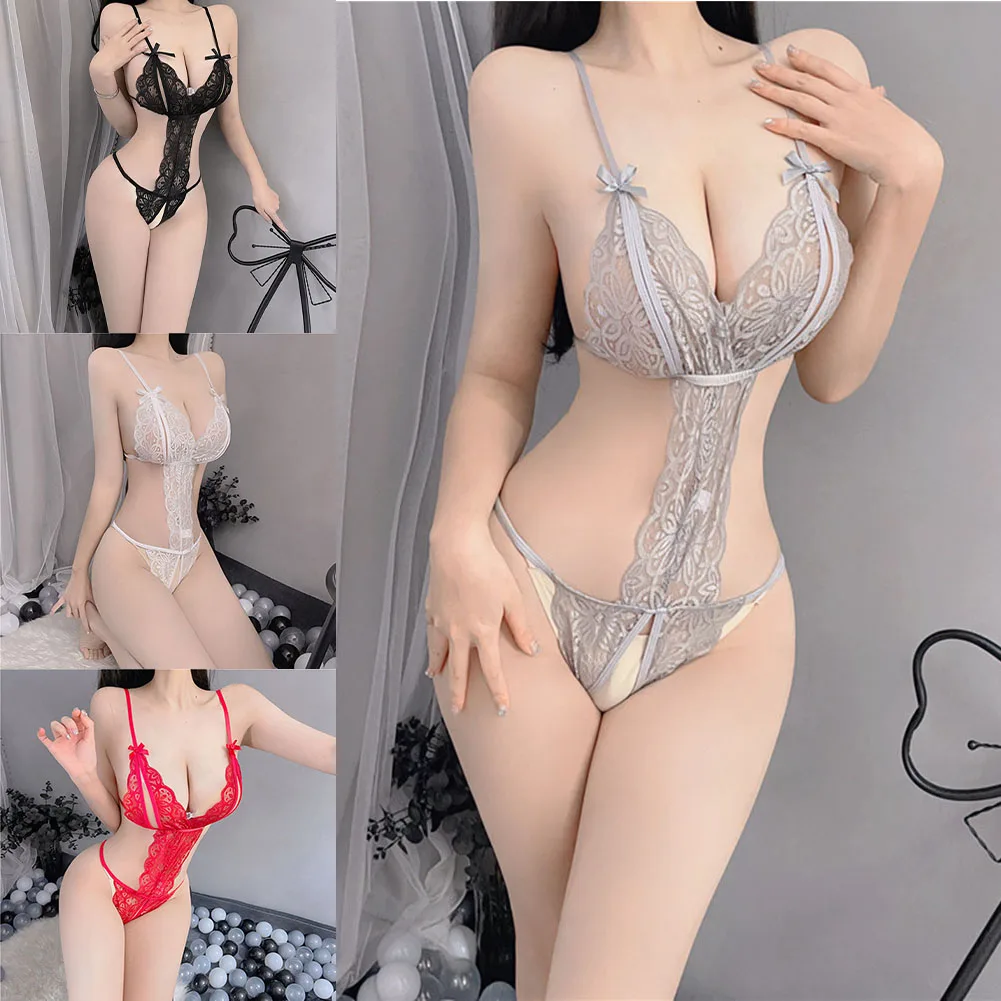 Женское Эротическое нижнее белье с вырезами кружевные ажурные комплекты