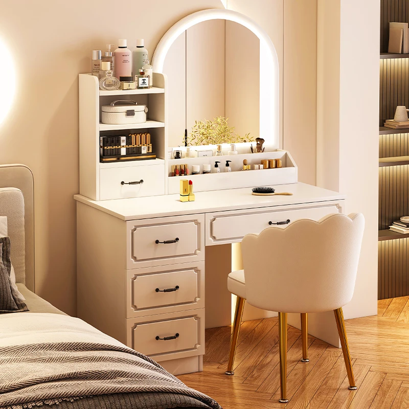 

Dressing Stool Vanity Desk Mirror Luxury Organizer Bathroom Vanity Desk Nightstands Armoires De Salon Garden Furniture Sets47