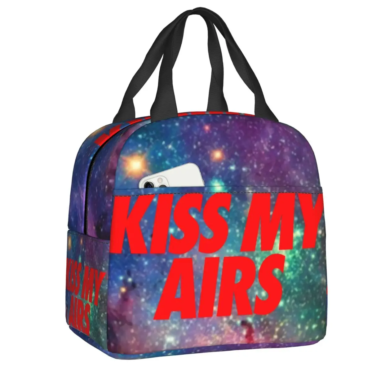 

Kiss My Airs Universe Galaxy Resuable Lunch Box Women Waterproof Cooler Thermal Food Insulated Lunch Bag Kids School Children