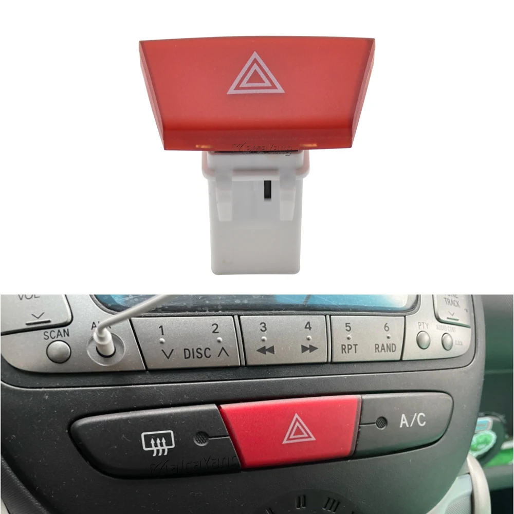 

Warning Hazard Light Emergency Button Switch For Citroen C1 Peugeot 107 Toyota Aygo Mk1 Car Accessories 6490.NG 6490 NG 6490NG