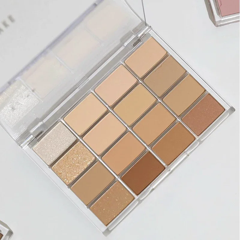 Корейская палитра теней для век 20 цветов матовые перламутровые низкие