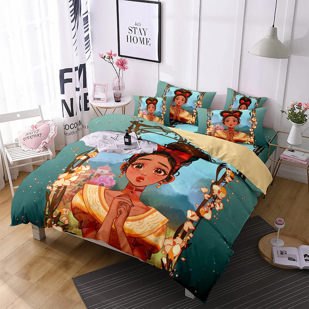 Комплект постельного белья для детей с мультяшным принтом