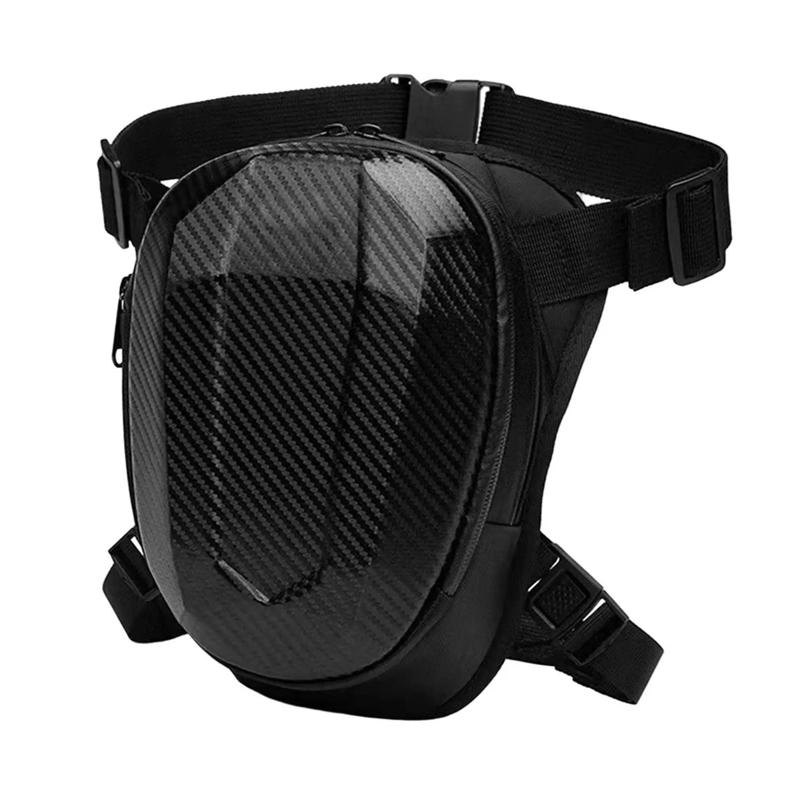 

Motorcycle Waist Pack with 2 Pockets Men Women Hard Shell Drop Leg Bag for