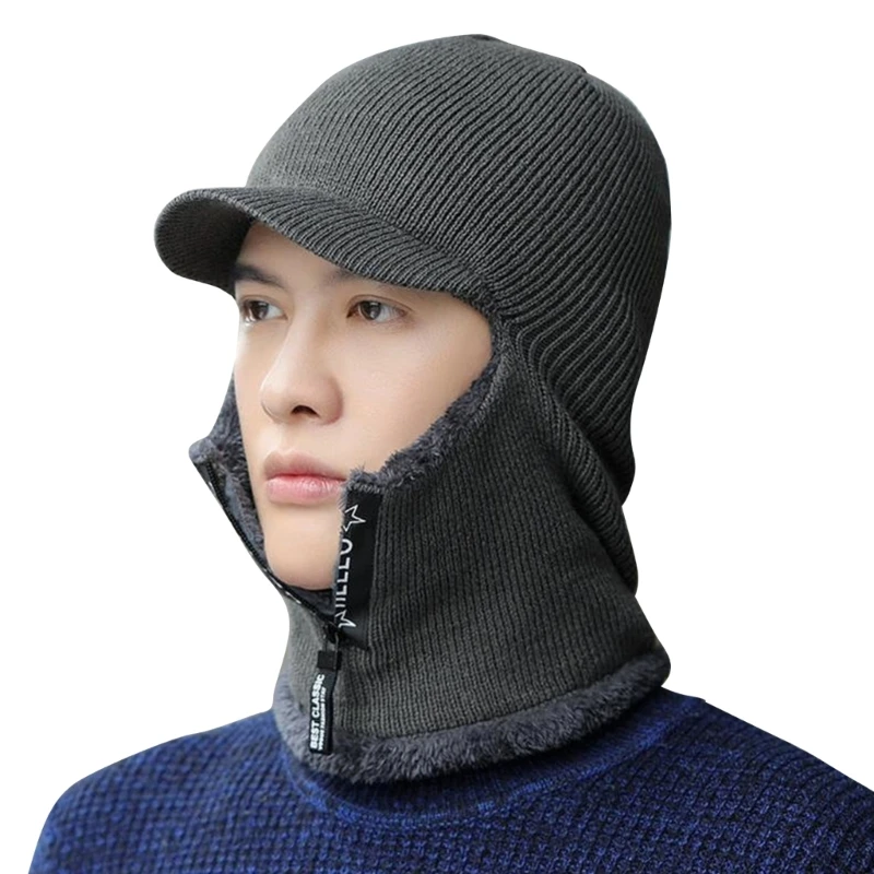 

Hooded Hat Scarf Motorcycle Balaclava Neck Warmer Unisex Winter Hiking Cycling Scarf Winter Trapper Hat M6CD