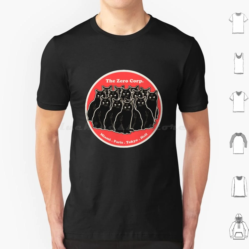 

The Zero Corp.-Black Cats Gang Logo T Shirt Big Size 100% Cotton Black Cat Satan Goth Occult Daemon Pop