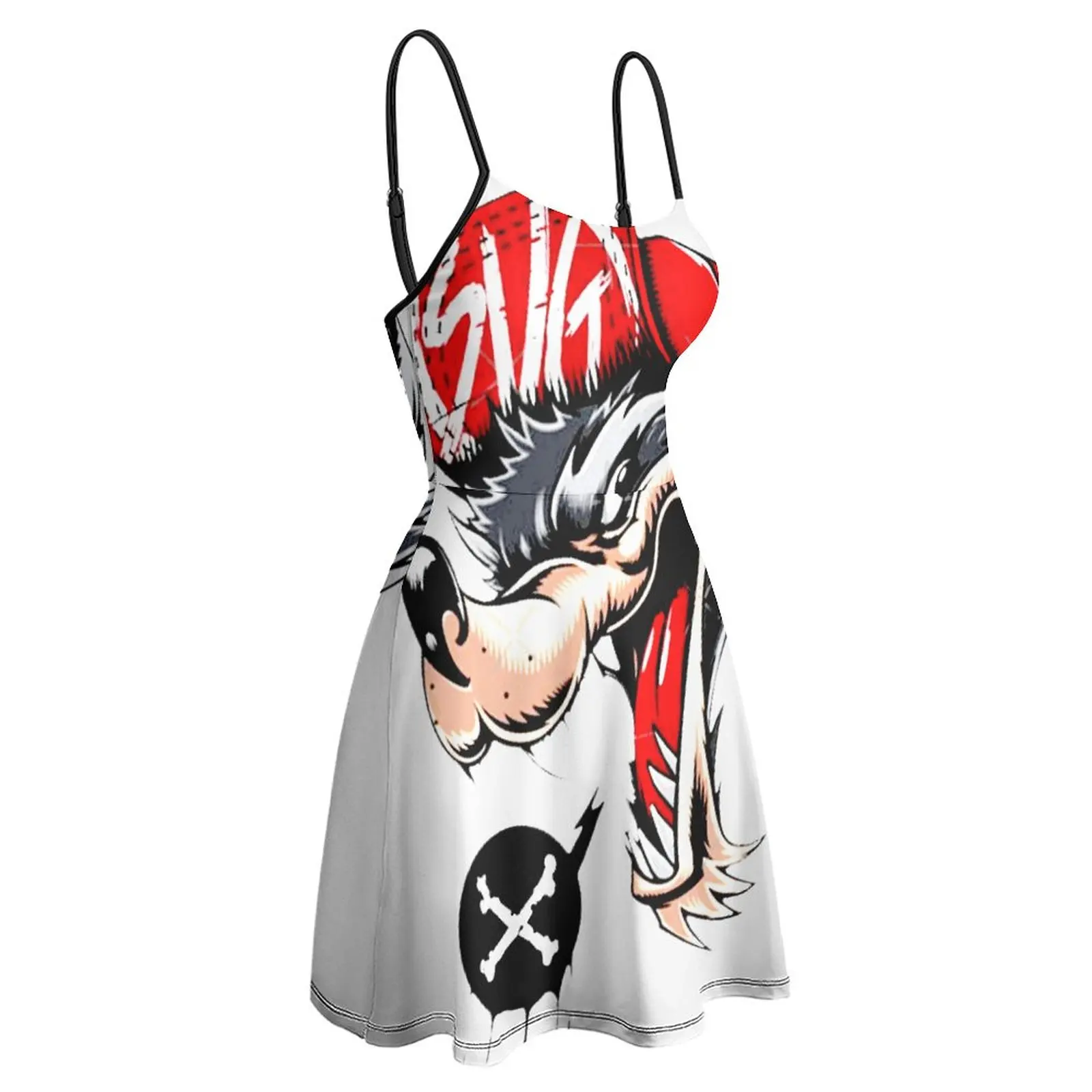 Женское платье на бретельках с принтом в виде русского гангстера волка Nu Pogodi 1