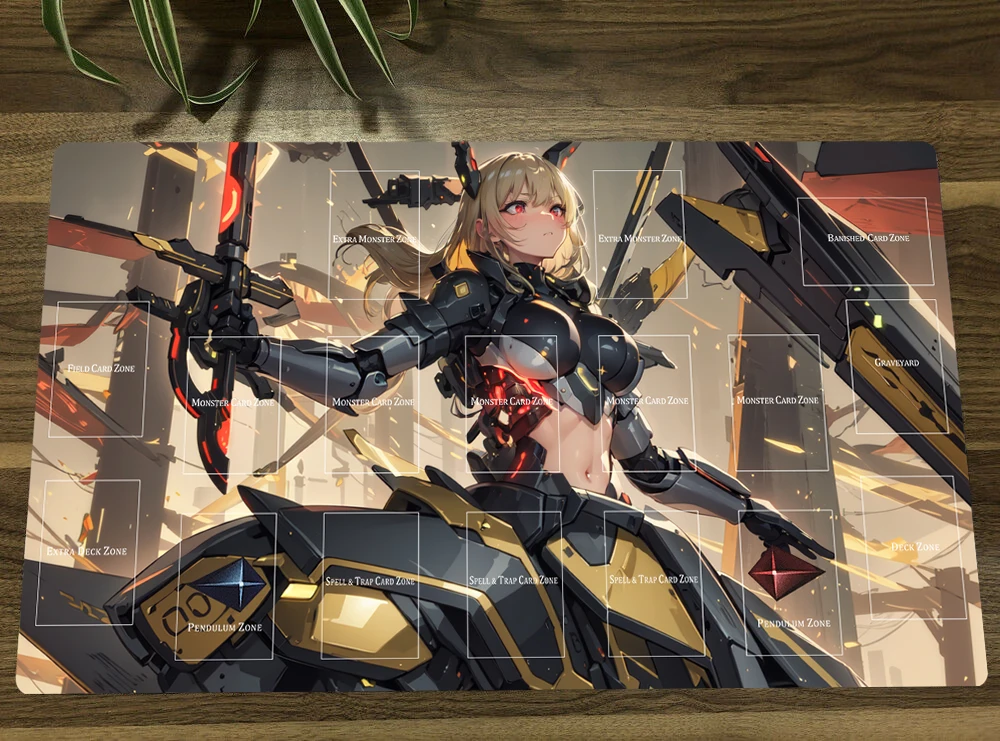 

YuGiOh Sky Striker Ace - Zeke TCG CCG Mat Trading Card Game Mat Playmat Table Desk Playing Mat Rubber Mousepad Mouse Pad & Bag