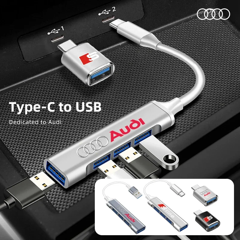 Адаптер USB Type-C для зарядки Audi A4 B5 B6 A3 8P 8V 8L A5 A6 C6 C5 A1 A7 A8 Q2 Q3 TT автомобильные