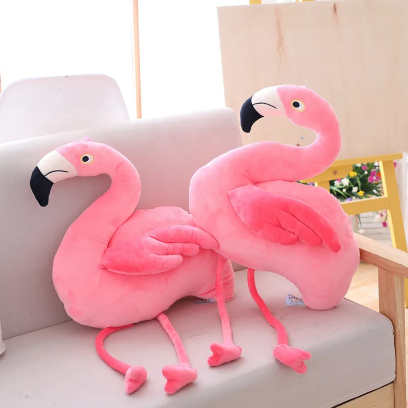 Розовая кукла-фламинго плюшевая игрушка большой рождественский подарок на день
