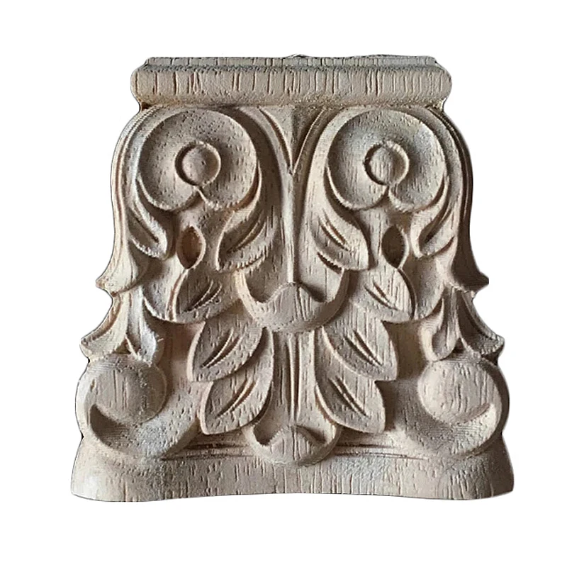 

8-20cm Wood Carving Carved Applique Cabinet Door Wall Home Decor Craft Miniature Figurine Crafts Living Room Decor Accessories