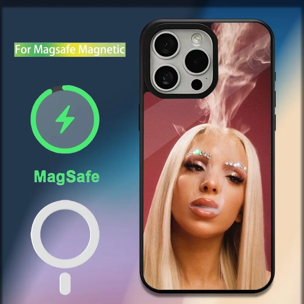 Singer B-Bad G-Gyal Phone Case For iPhone 16 15 14 13 12 11 Plus Pro Max Mini Magsafe Magnetic Wireless Charging