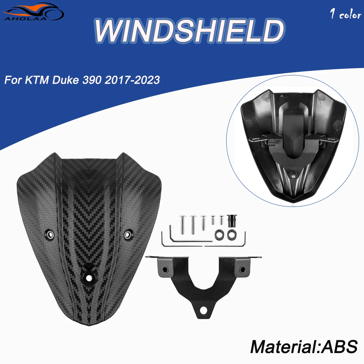 Лобовое стекло Duke 390 для KTM 2017-2023 передний мини-дефлектор из АБС-пластика