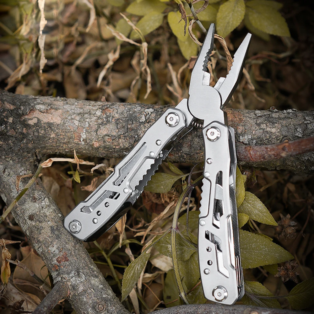

Outdoor Camping Survival Tools Multifunction Stainless Steel Pocket Knife Pliers Mini Pocket Multitool Portable Folding Pliers