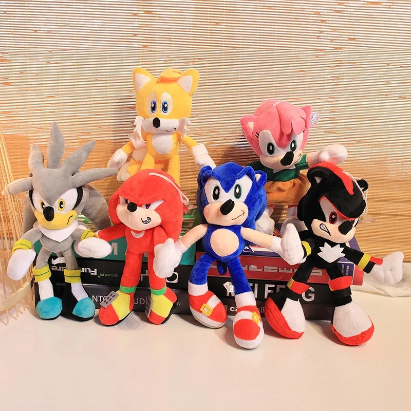 

30CM Sonic The Hedgehog New Cartoon Plush Doll Anime Kawaii Miles Prower Baby Toy Shadow Doll Children's Birthday Christmas Gift