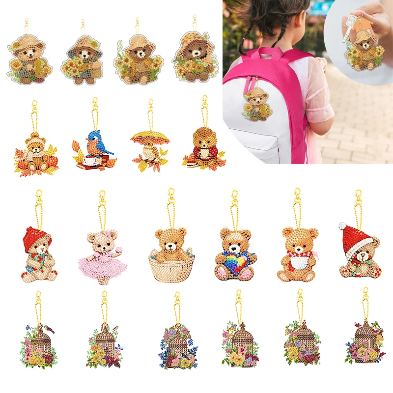 Двухслойная алмазная живопись круглой формы с рисунком Azuline современный стиль