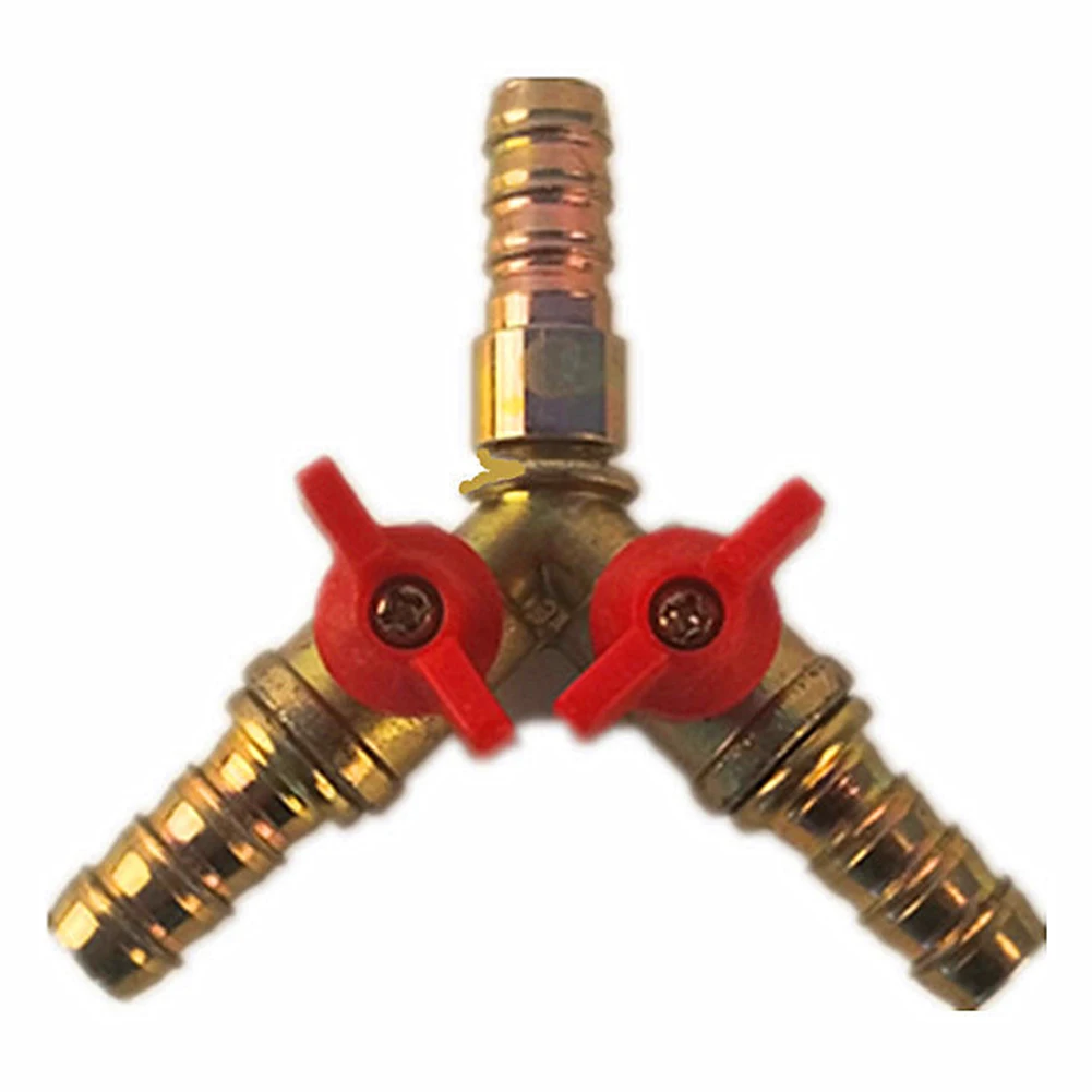 

High Pressure Resistant Fuel Gas Oil Durable Shut Off Brass Y-shape 3-Way Ball Valve Strong Hardness Easy Install