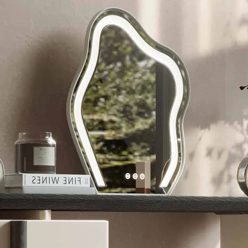 Интегрированный туалетный столик для хранения белый роскошный французский