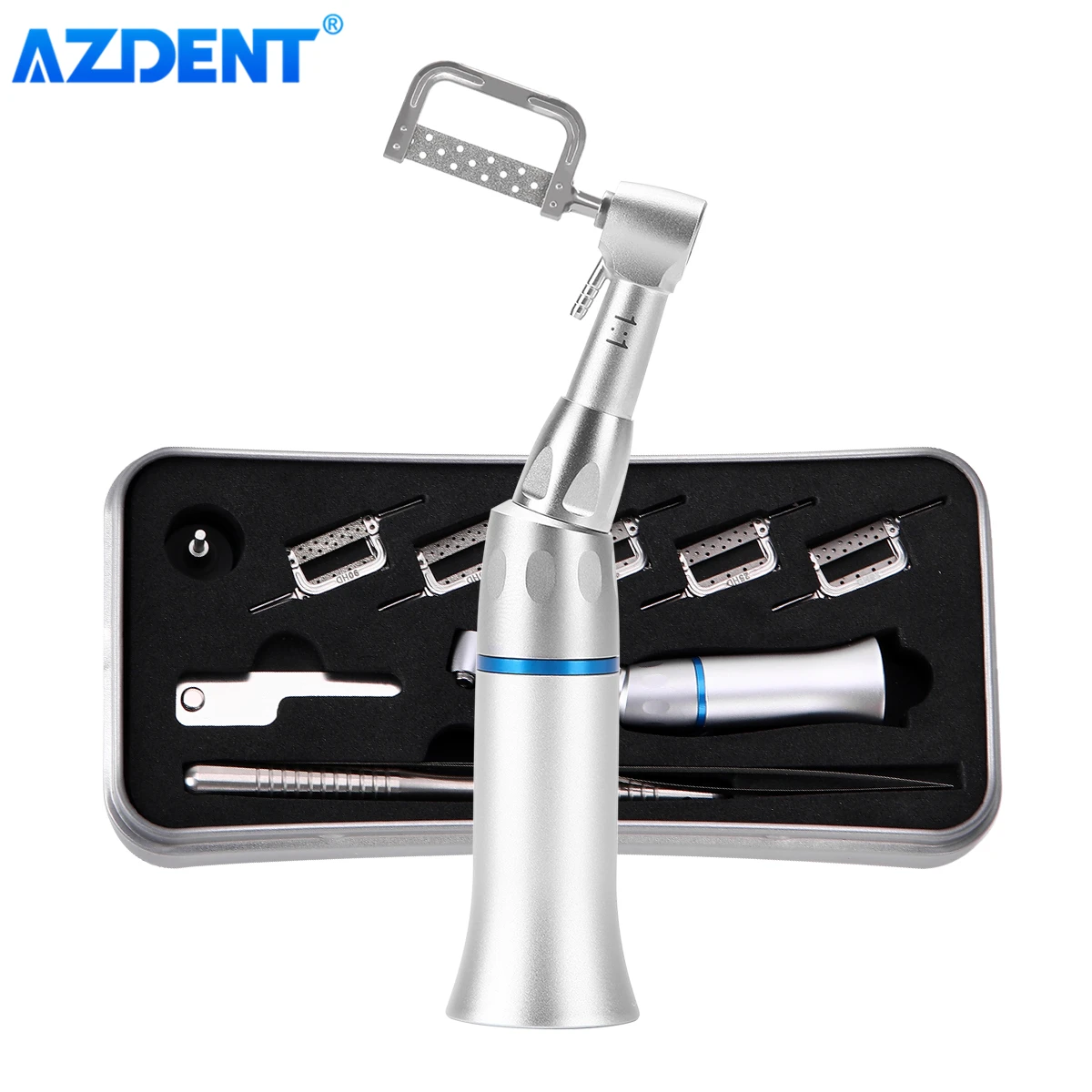 AZDENT Dental 1:1 Reciprocating Interproximal Strip Contra Angle Handpiece Orthodontic Treatment Enamel Gauge Measure Tooth Gap