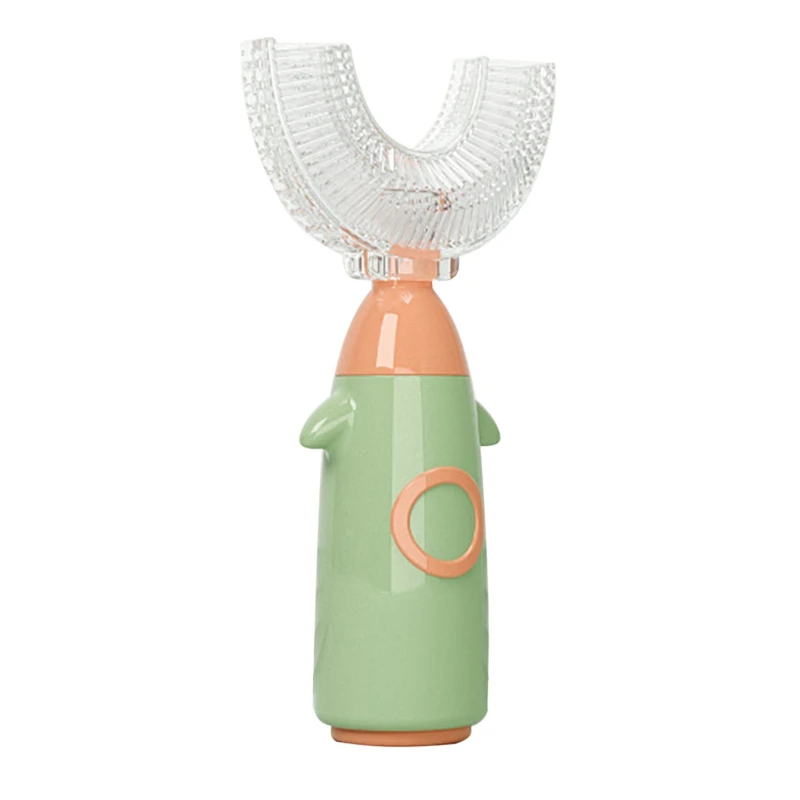 

Cartoon Handheld 360 Degree U-shaped Baby Toothbrushes Soft Silicone Teeth Brushes Kids Teeth Cleaner Oral Care Cleaning Tool
