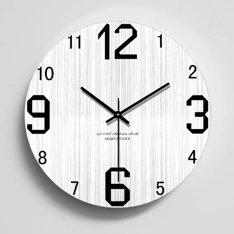 

14, 12, 16 Inch Creative Nordic Personality Stylish Wooden Silent Living Room Wall Clock