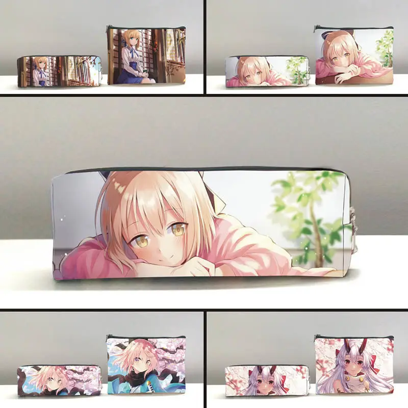 

Fate Grand Order Anime Pencil Bags Student Stationery Cartoon Pencil Case Kawaii School Supplies Kid Back To School Pencil Pouch