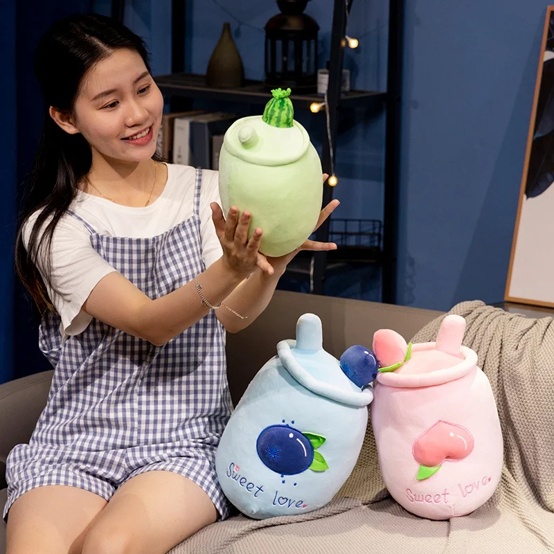 20/30 см новая подушка с фруктами чаем и молоком мультяшная мягкая для спины арбуз