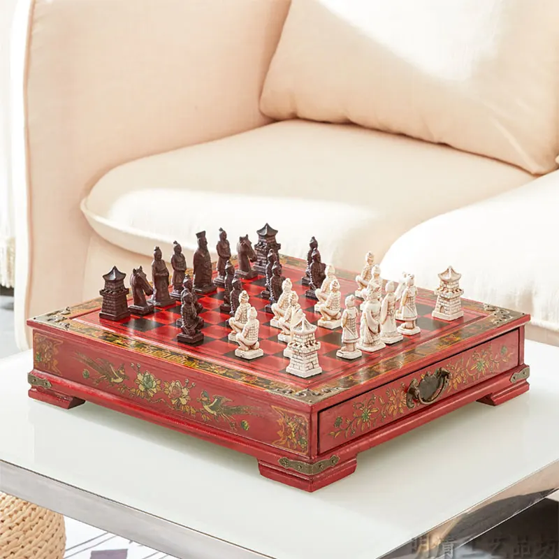 Family Table Board Games Professional Folding Travel Luxury Chess Game Vintage Chinese Portable Jogo De Xadrez Chess Set