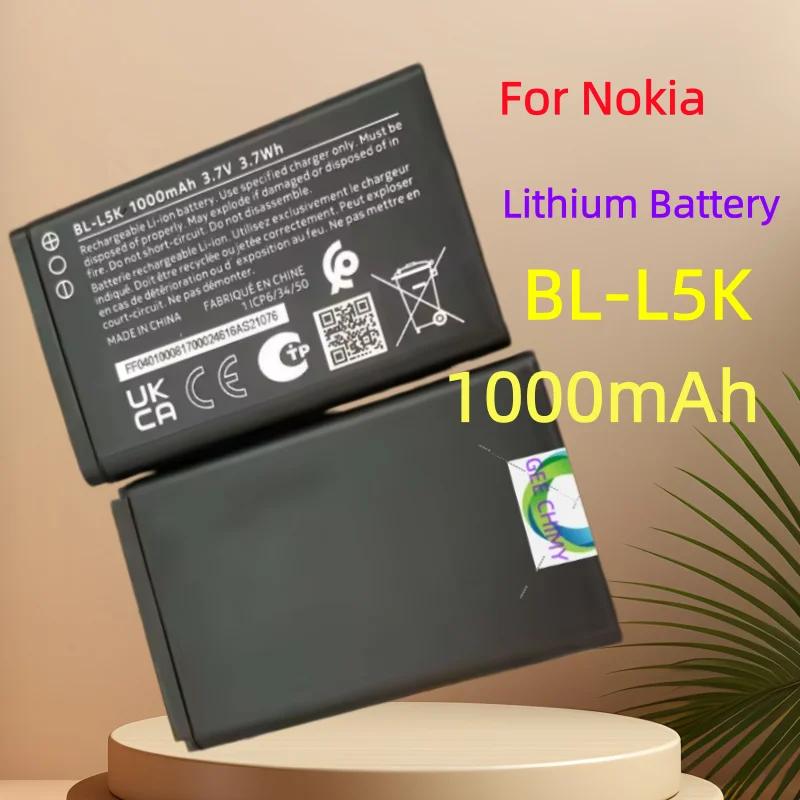 Фото Литий-ионный аккумулятор 3.7V 1000mAh BL-L5K для мобильного телефона Nokia 105+/Plus (2022) TA-1428/1447/1456 №1