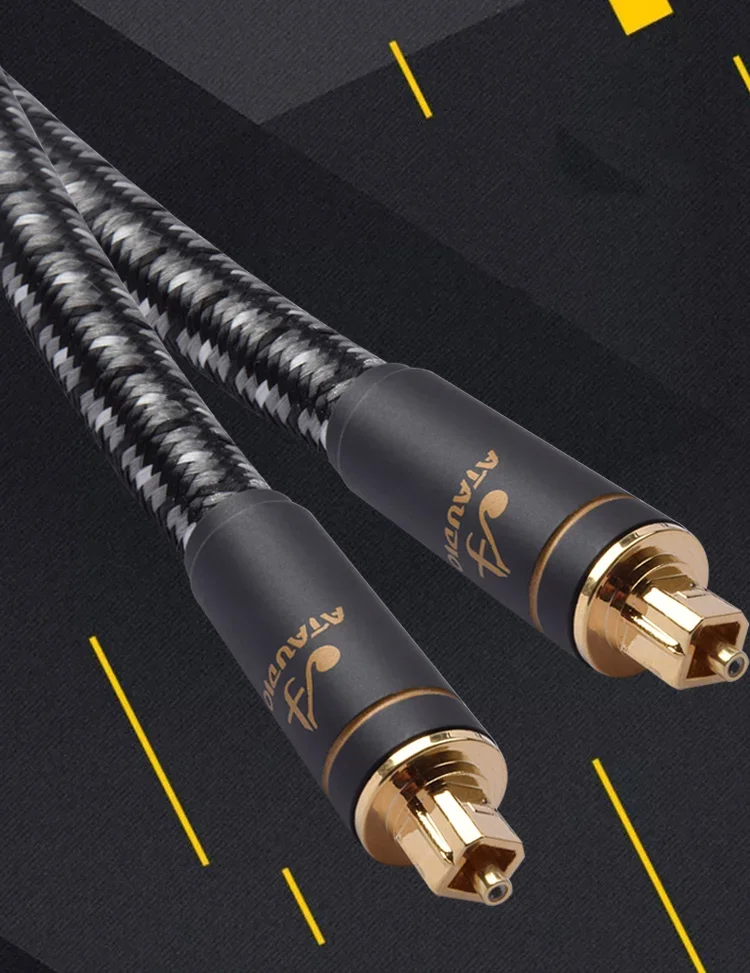 Hi-End Y-029 Black Knight Чистая медь Позолоченный выше яркости HIFI Оптоволоконный кабель