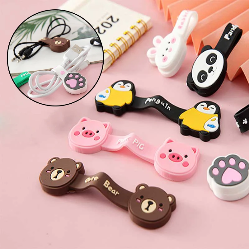 

Cartoon Magnetic Headphone Cable Winder Cute Multifunction Magnet Earphone Cord Data Wire Organizer Clips Charge Line Manager