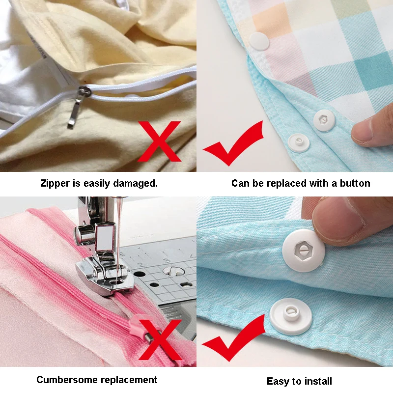 Пластиковые кнопки-застежки ручное нажатие не требуется никаких инструментов