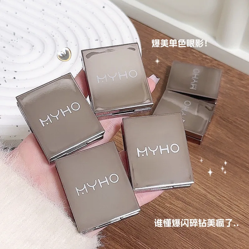 Фото Многофункциональная монохромная палетка теней для век MYHO: кристальные, высокоглянцевые, кремово-пудровые, не осыпаются, без эффекта дымки №4
